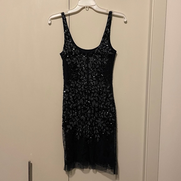 Adrianna Papell Blue Sequin Dress - Picture 4 of 10